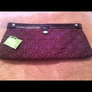 Vera Bradley Plum Patent Quilted Clutch Purse